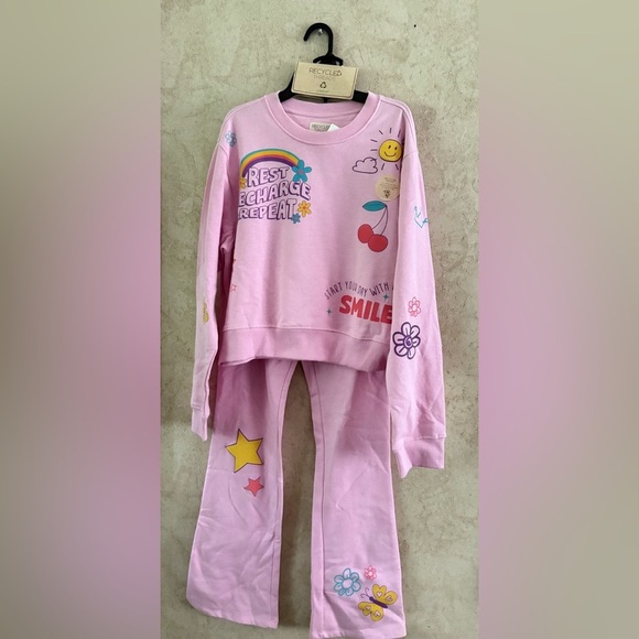 Recycled Threads 2 Piece Set Sweatshirt & Pants - Picture 1 of 6